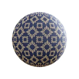 Patterned blue fabric(4K)